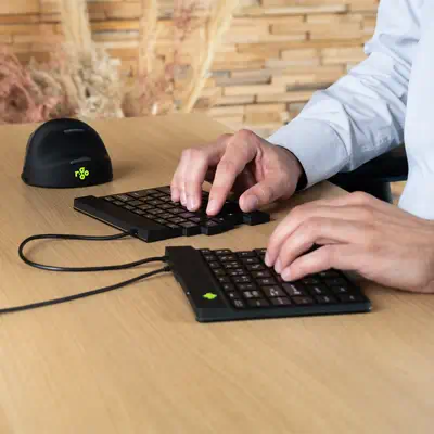 Clavier ergonomique R-Go Split Break v2 avec logiciel R-Go Tools - visuel 1 - hello RSE - Clavier fin avec frappe légère - Conception ultra-mince