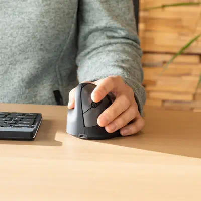 Souris Ergonomique R-Go HE Break avec logiciel de pause, gaucher, moyen (longueur main 165-185 mm),  - R-Go Tools - visuel 3