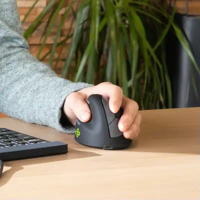 Souris Ergonomique R-Go HE Break avec logiciel de R-Go Tools - visuel 1 - hello RSE - Pour une manipulation sans risques de la souris - Prise en main confortable