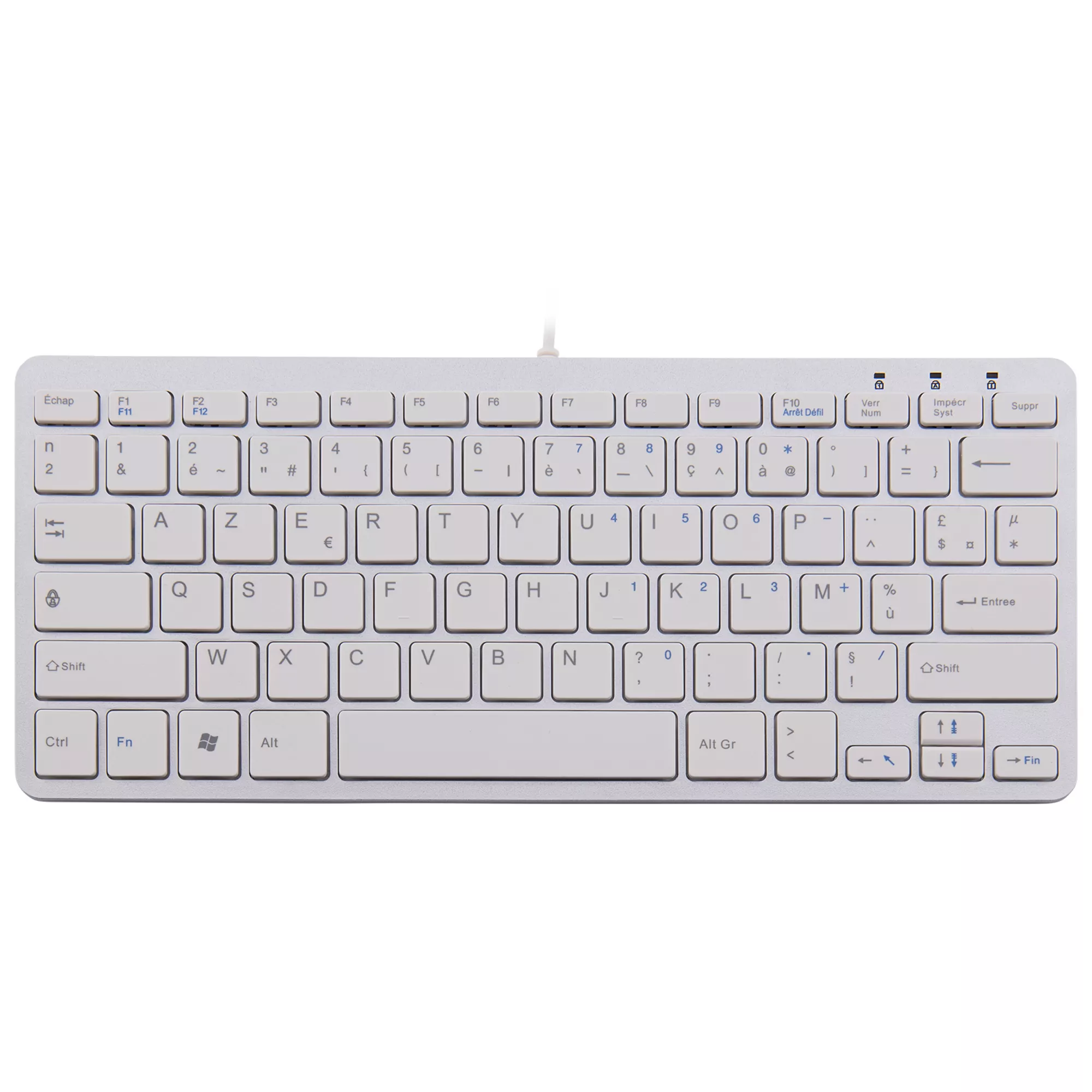 Revendeur officiel R-Go Tools R-Go Compact clavier AZERTY (FR), filaire, blanc