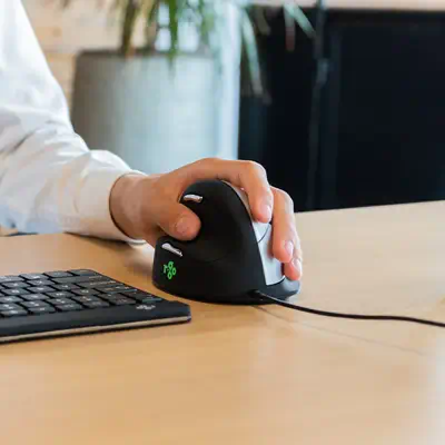 Souris Ergonomique R-Go HE Break avec logiciel de pause, gaucher, moyen (longueur de la main 165-185 - R-Go Tools - visuel 2