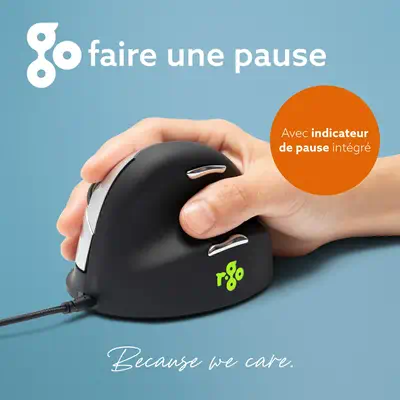 Souris Ergonomique R-Go HE Break avec logiciel de pause, droiter, grand (longueur de la main > 185 m - R-Go Tools - visuel 9