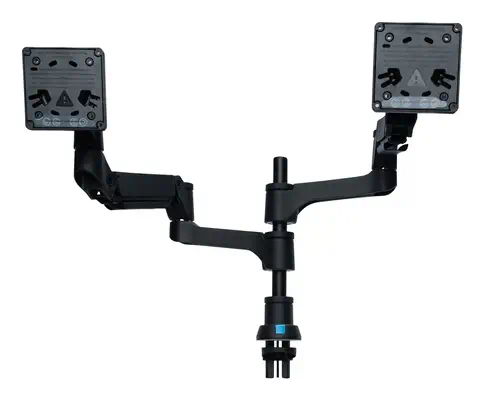 Bras d'écran R-Go Caparo, pour deux écrans, réglable par vérin à gaz, capacité de charge 3-9 kg, 100 - R-Go Tools - Accessoire ENI, TBI et VPI - visuel 4