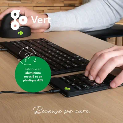 Clavier R-Go Numpad Break, clavier numérique ergonomique avec logiciel de pause, filaire, noir - R-Go Tools - visuel 6