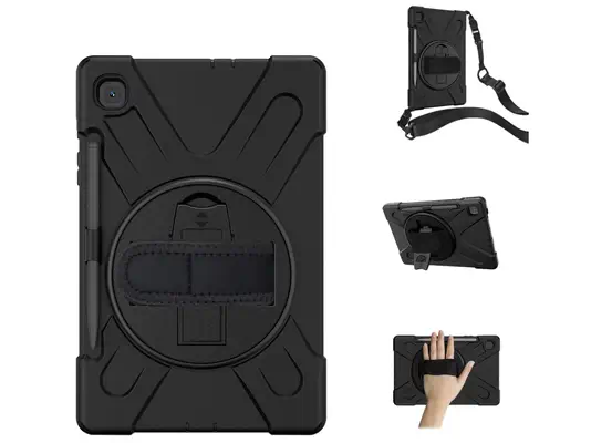 Сoque renforcee avec bandouliere, poignee rotative et pied support pour samsung galaxy tab s6 lite ( - DLH - Etui et Housse - visuel 1