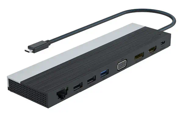 STATION D'ACCUEIL USB-C 4K TRIPLE AFFICHAGE (DP / HDMI / VGA) - DLH - Station d'accueil pour portable - visuel 1