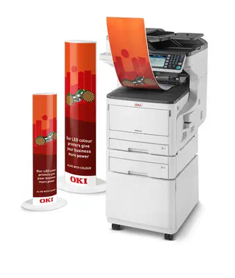 OKI MC853dnct Colour MFP Printer Duplex Network A3 OKI - visuel 1 - hello RSE - Fonctionnalités avancées: impression, copie et numérisation simples et efficaces avec prise en charge de nombreux supports