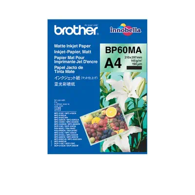 Brother BP-60MA papier jet d'encre A4 (210x297 mm) Mat 25 feuilles Blanc - Papier - visuel 1