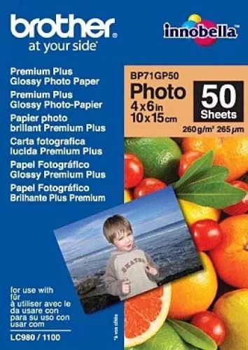 Vente BROTHER brillant photo papier blanc 100x150mm 50 feuilles au meilleur prix