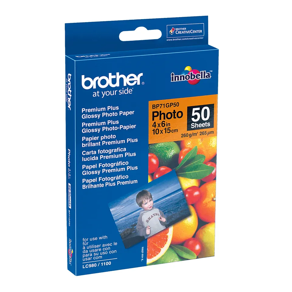 Vente BROTHER brillant photo papier blanc 100x150mm 50 feuilles Brother au meilleur prix - visuel 2