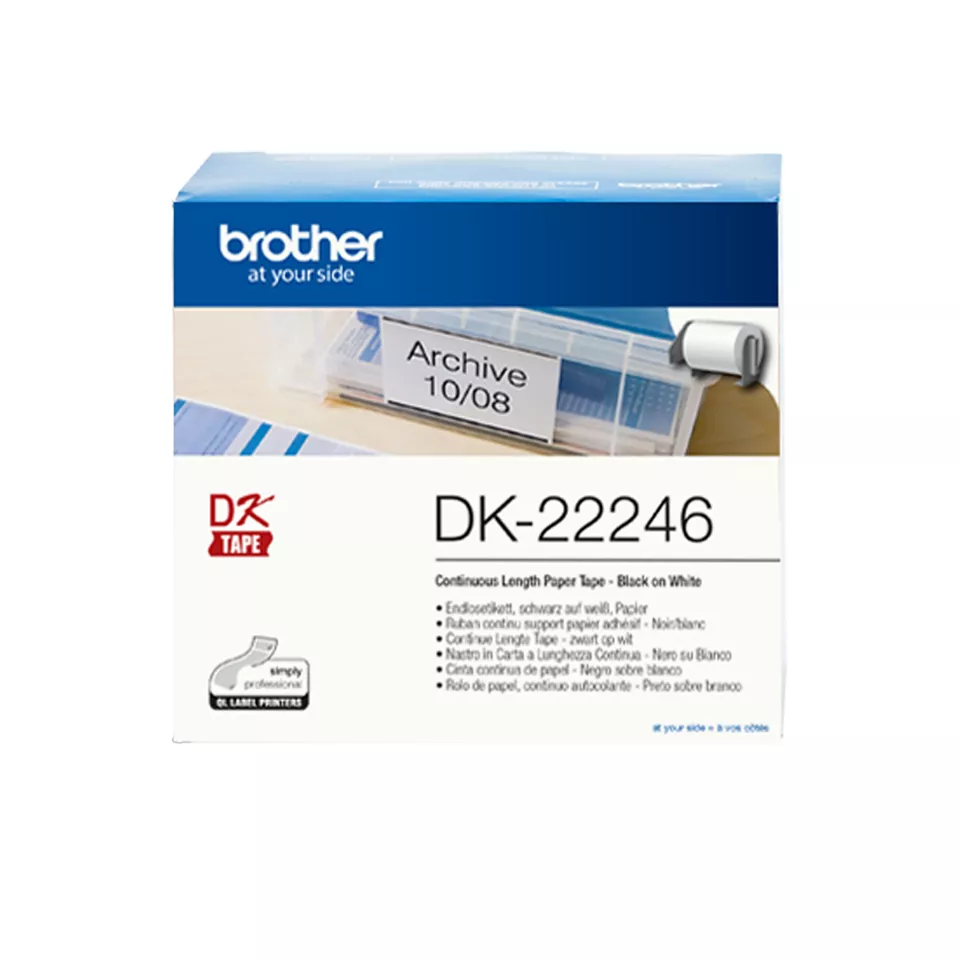 Vente Autres consommables BROTHER Ruban DK tapes - Rouleau continu adhesif 103,6 sur hello RSE