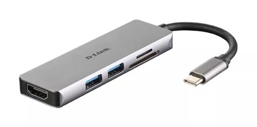 Revendeur officiel Station d'accueil pour portable D-LINK USB-C 5-in-1 HDMI SD /microSD card reader
