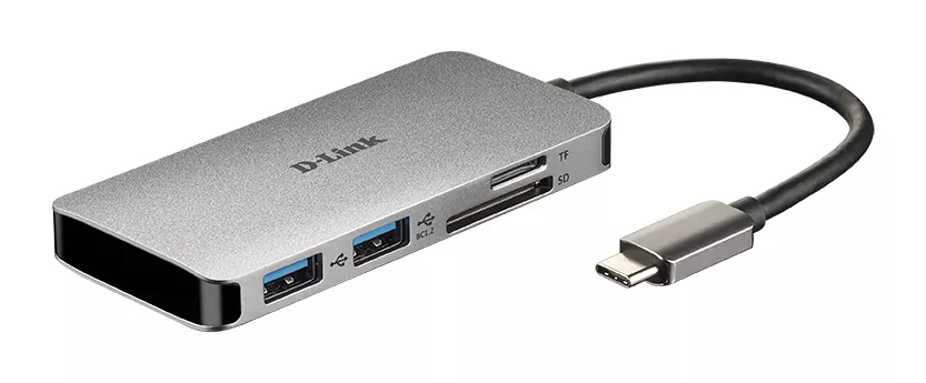 Achat D-LINK USB-C 6-en-1 HDMI SD /microSD card reader and et autres produits de la marque D-Link