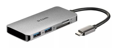 Revendeur officiel Station d'accueil pour portable D-LINK USB-C 6-en-1 HDMI SD /microSD card reader and
