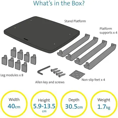 Support SmartFit Plus pour écrans jusqu’à 24" (noir) Kensington - visuel 1 - hello RSE - Plateforme robuste, universelle et plus large