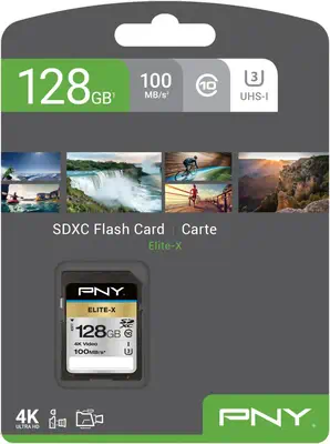 PNY Elite-X 128 Go SDXC UHS-I Classe 10 - Carte Mémoire - visuel 2