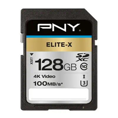 PNY Elite-X 128 Go SDXC UHS-I Classe 10 - Carte Mémoire - visuel 1