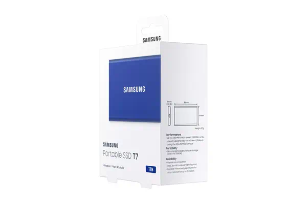 Samsung Portable SSD T7 1 To USB Type-C 3.2 Gen 2 (3.1 Gen 2) Bleu - Disque dur SSD - visuel 10