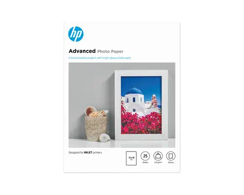 Papier photo HP Advanced, brillant, 250 g/m2, 13 x 18 cm (127 x 178 mm), 25 feuilles - visuel 1
