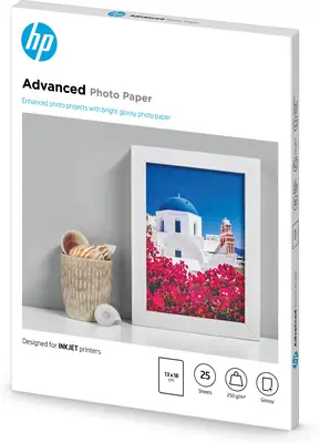 Papier photo HP Advanced, brillant, 250 g/m2, 13 x 18 cm (127 x 178 mm), 25 feuilles - visuel 2
