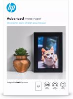 Revendeur officiel Papier Papier photo à finition glacée HP Advanced, 250 g/m2, 10 x 15 cm (101 x 152 mm), 100 feuilles