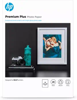 Vente Papier HP original CR672A Premium Plus Glossy Photo Paper CR672A white