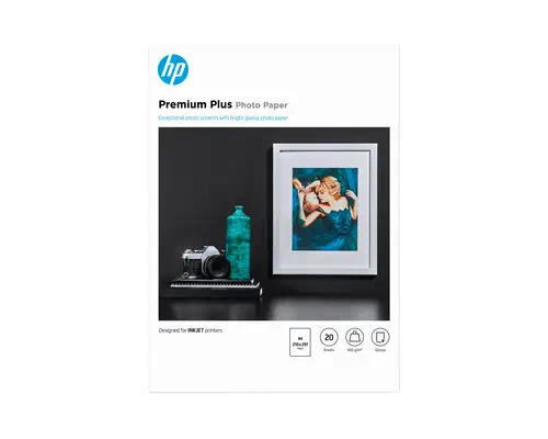 Papier photo à finition brillante HP Premium Plus - 20 feuilles/A4/210 x 297 mm - visuel 2
