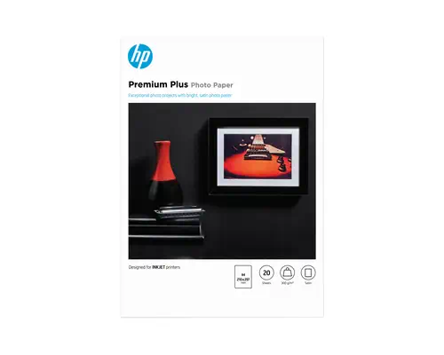 Papier photo HP Premium Plus, finition satinée, 300 g/m2, A4 (210 x 297 mm), 20 feuilles - visuel 2