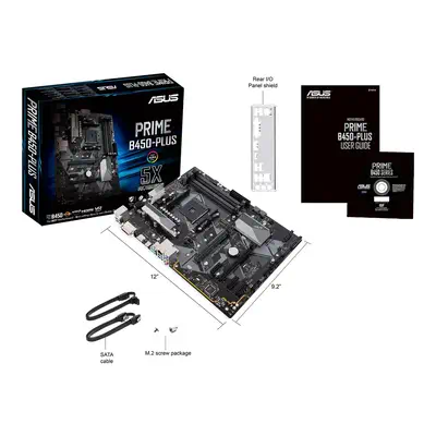 ASUS PRIME B450-PLUS AMD B450 Emplacement AM4 ATX Asus - visuel 1 - hello RSE - USB 3.1 Gen 2 Type-A