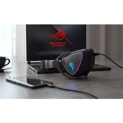 ASUS ROG Delta Casque Avec fil Arceau Jouer Noir - Asus - Casque Micro - visuel 8