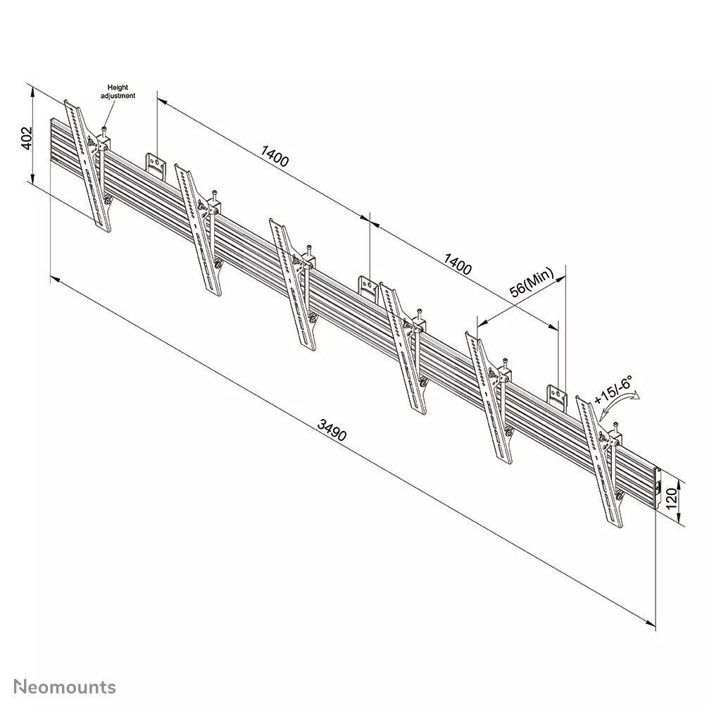Achat NEOMOUNTS SELECT Menuboard Wall mount for three 32p sur hello RSE - visuel 7