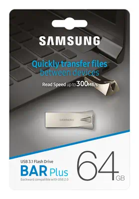 Samsung MUF-64BE lecteur USB flash 64 Go USB Type-A 3.2 Gen 1 (3.1 Gen 1) Argent - Adaptateur stockage - visuel 7