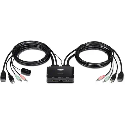 Trendnet TK-220DPI commutateur écran, clavier et souris Noir - Accessoire Réseau - visuel 2