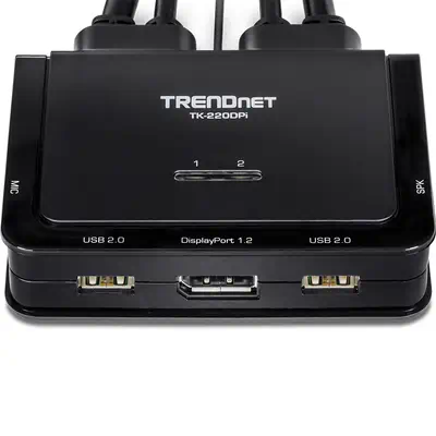 Trendnet TK-220DPI commutateur écran, clavier et souris Noir - Accessoire Réseau - visuel 3