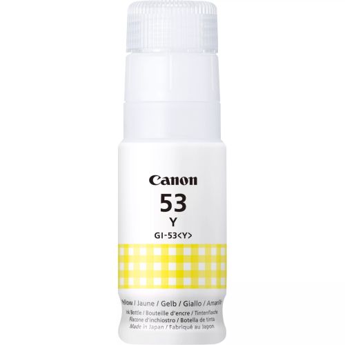 Revendeur officiel Cartouches d'encre CANON GI-53 Y EUR Yellow Ink Bottle