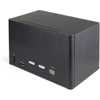 Switch KVM 2 Ports Quadruple Écran DisplayPort - 4K 60Hz UHD HDR - Concentrateur KVM 4K DP 1.2 avec garantie
