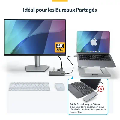 Adaptateur Multiport USB-C - USB Type C vers HDMI 2.0 4K 60Hz, Alimentation 100W Passthrough, SD/Mic - StarTech - Station d'accueil pour portable - visuel 8