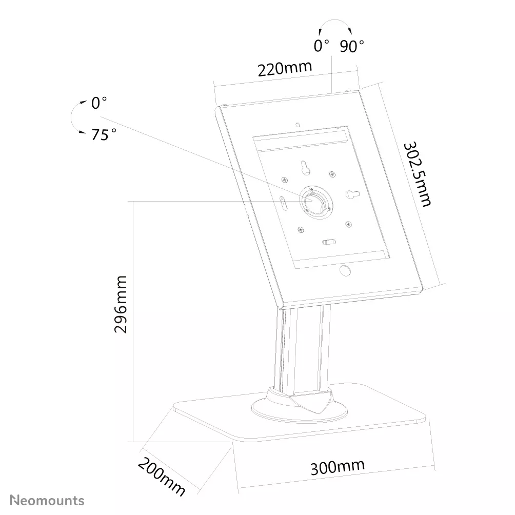 Achat NEOMOUNTS TABLET-D300WHITE Tablet Desk Stand for sur hello RSE - visuel 3