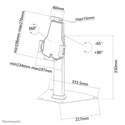 Achat NEOMOUNTS Tablet Desk Stand fits most 7.9-10.5p tablets sur hello RSE - visuel 3