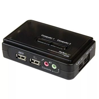 Revendeur officiel StarTech.com Kit commutateur KVM USB VGA à 2 ports avec audio et câbles - Switch KVM - Noir