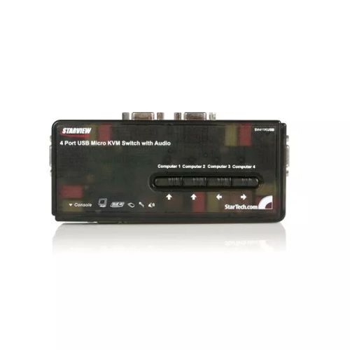 Vente StarTech.com Kit commutateur noir KVM USB 4 ports avec au meilleur prix
