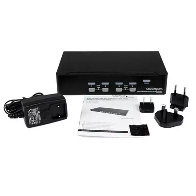 Commutateur KVM 4 Ports VGA USB, Montage en Rack et OSD - Switch KVM - 1920x1440 - StarTech - Switchs et Hubs - visuel 1