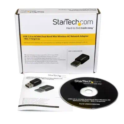 StarTech Mini adaptateur USB 2.0 réseau sans fil AC600 - Câble USB - visuel 1