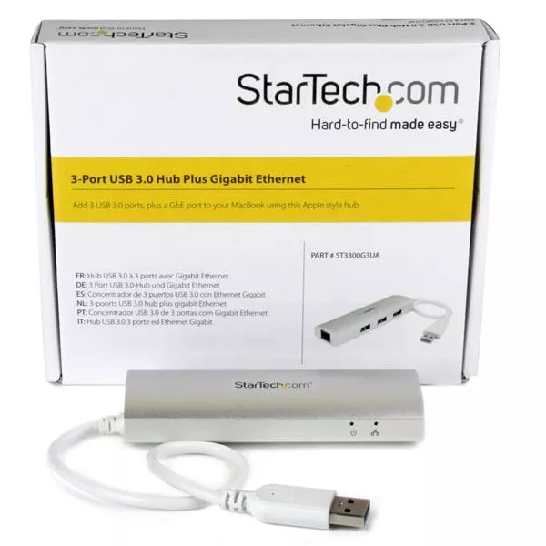Vente StarTech.com Hub USB à 3 Ports avec Ethernet, StarTech.com au meilleur prix - visuel 6