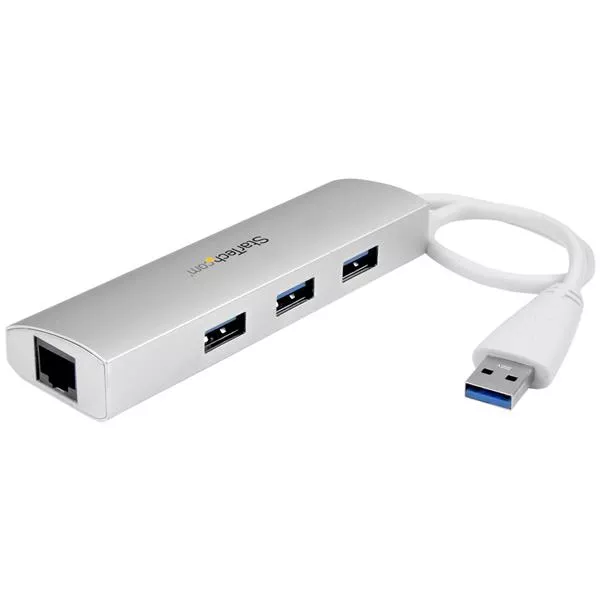 Revendeur officiel Câble USB StarTech.com Hub USB à 3 Ports avec Ethernet, USB-A