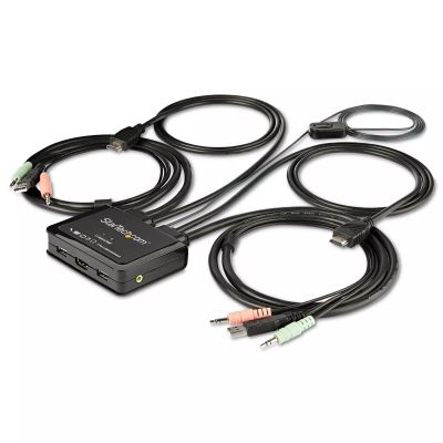 Revendeur officiel Switchs et Hubs StarTech.com Commutateur KVM HDMI à 2 ports avec câbles