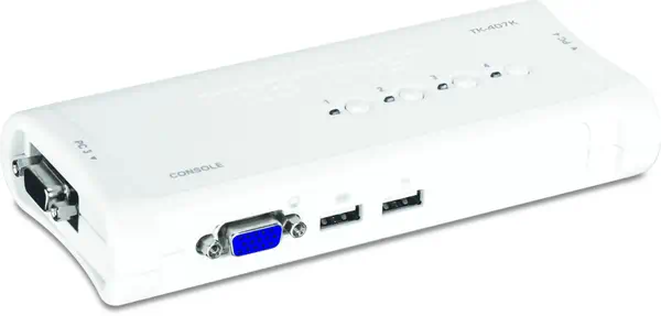 Trendnet TK-407K commutateur écran, clavier et souris Bleu - Accessoire Réseau - visuel 1