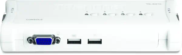 Trendnet TK-407K commutateur écran, clavier et souris Bleu - Accessoire Réseau - visuel 2