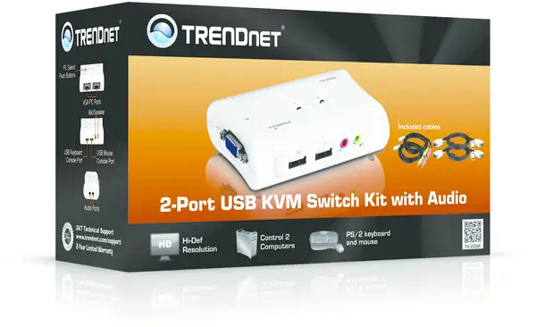 Trendnet TK-209K commutateur écran, clavier et souris - Accessoire Réseau - visuel 5