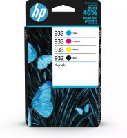 Achat Cartouches d'encre 932 Pack de 4 cartouches d'encre noire/HP 933 Pack de 4 cartouches d'encre cyan/magenta/jaune authentiques